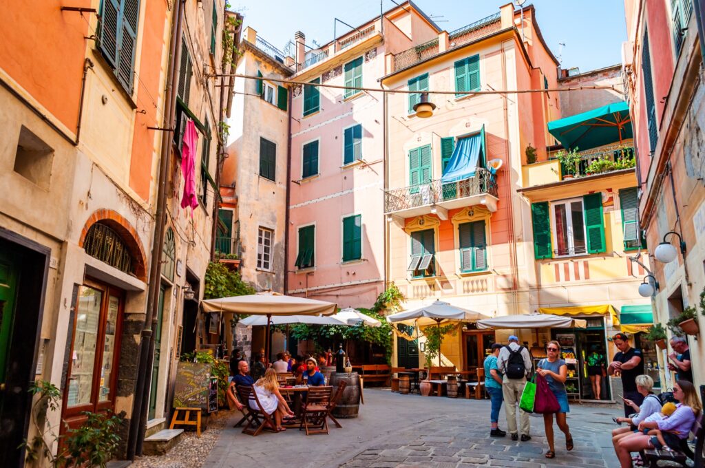 The streets of Monterosso al Mare in Cinque Terre.