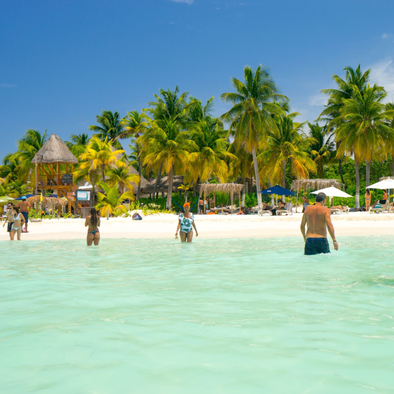 Tourists at the beach