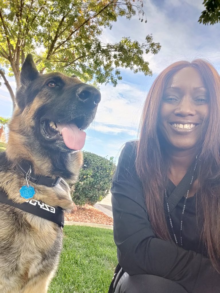 Phae Sunday poses with her dog outside, location and date not specified |  Photo courtesy of Phae Sunday, St. George News