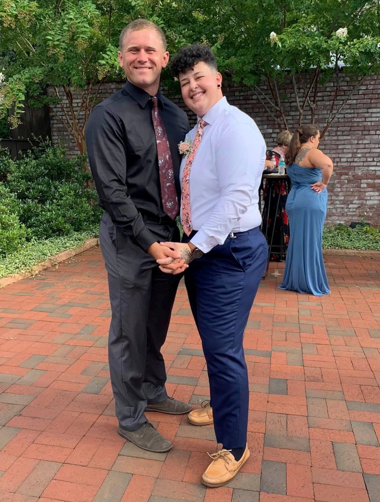 Ryan and Nicolette are seen in a recent photo.  The couple still remain married and live together. 