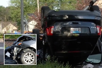 6-year-old girl dies and teen injured after murder suspect crashes into car during chase
